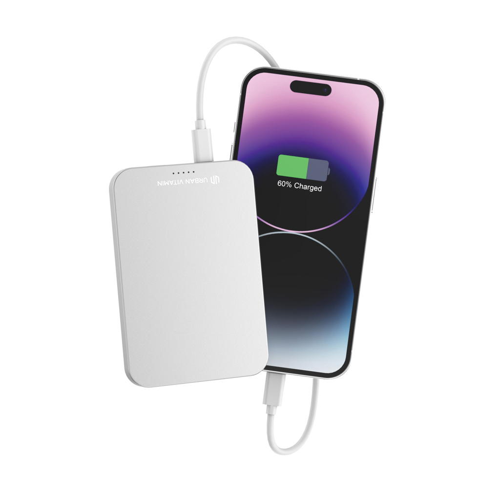 Urban Vitamin Richmond 5000mAh Magnetische Wireless-Powerbank aus RCS-Recyclingmaterial Urban Vitamin Richmond 5000mAh Magnetische Wireless-Powerbank aus RCS-Recyclingmaterial