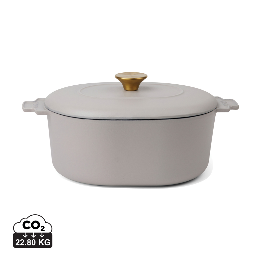 VINGA Monte Heritage Kokotte 4 L aus Gusseisen mit Emaille-Beschichtung, individuell lasergravierbar