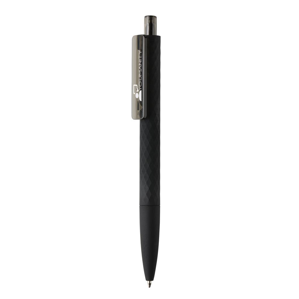X3 Black Kugelschreiber mit Smooth-Touch aus RCS-recyceltem ABS