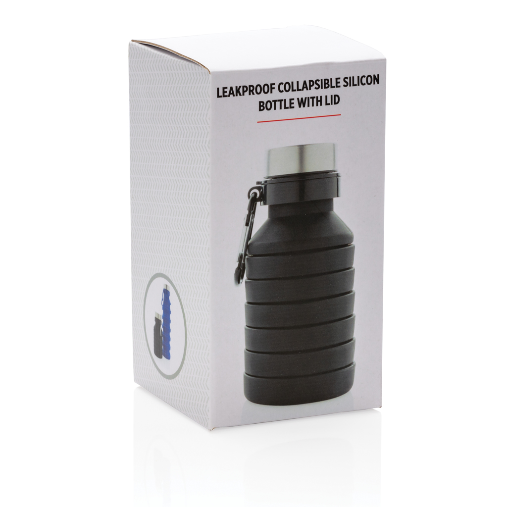 Faltbare Silikonflasche 550 ml mit Logo bedrucken – XD Collection Faltbare Silikonflasche 550 ml mit Logo bedrucken – XD Collection