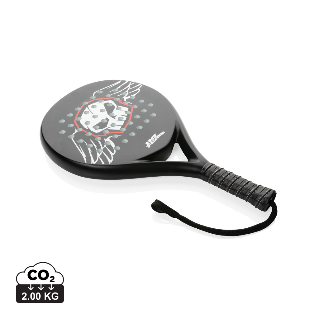 Leichtes Fiberglas Padel-Racket 350g mit Griffgurt – schwarz