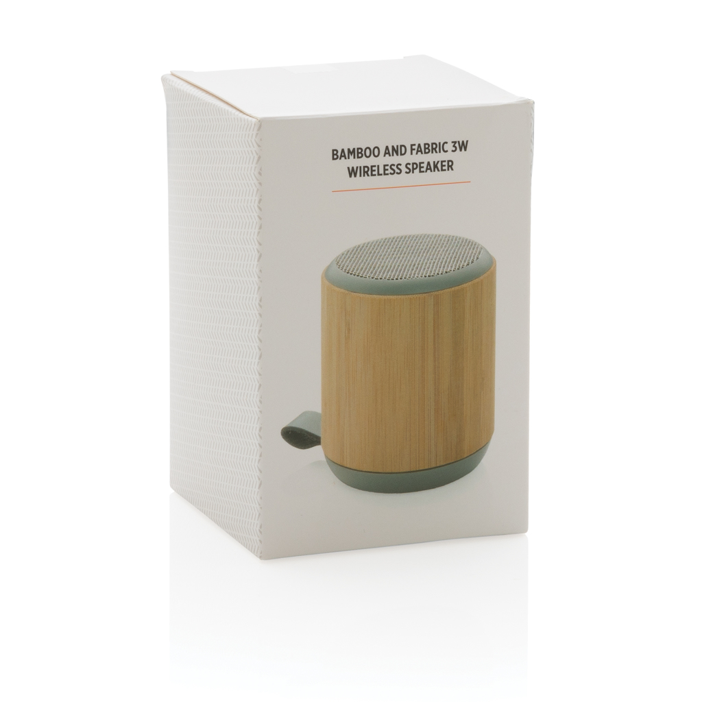 XD Collection Bambus-Bluetooth-Lautsprecher 3W mit Logo-Gravur