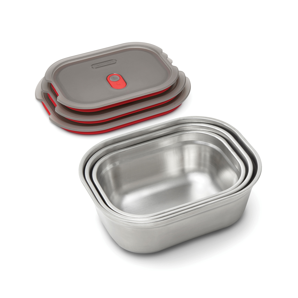 Black+Blum Mealprep Box Set 3-teilig Edelstahl 0,6 / 0,9 / 1,2 L