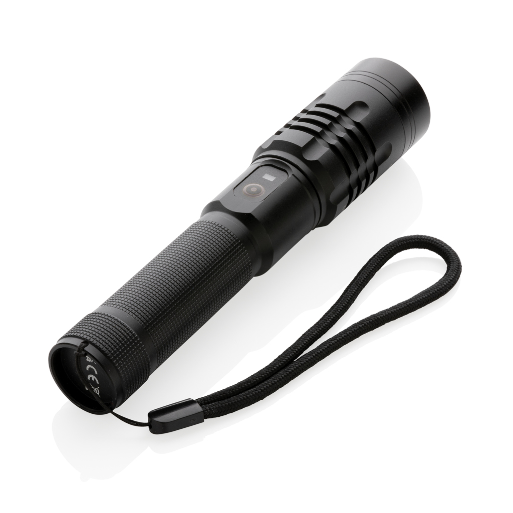 Gear X wiederaufladbare USB-Taschenlampe mit 1000 Lumen — bedruckbar als Werbeartikel