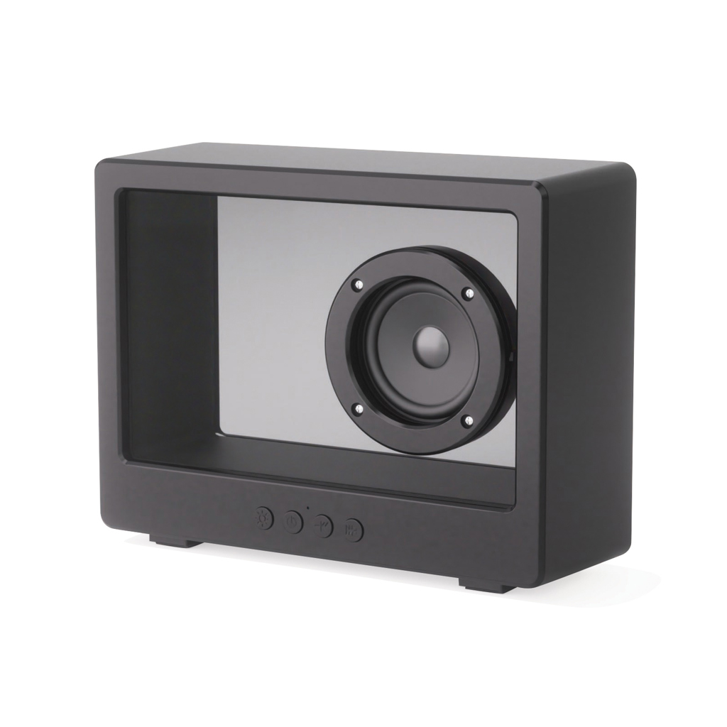 XD Collection Soundclear transparenter 5W Wireless Lautsprecher mit RGB-Licht, mit Logo XD Collection Soundclear transparenter 5W Wireless Lautsprecher mit RGB-Licht, mit Logo