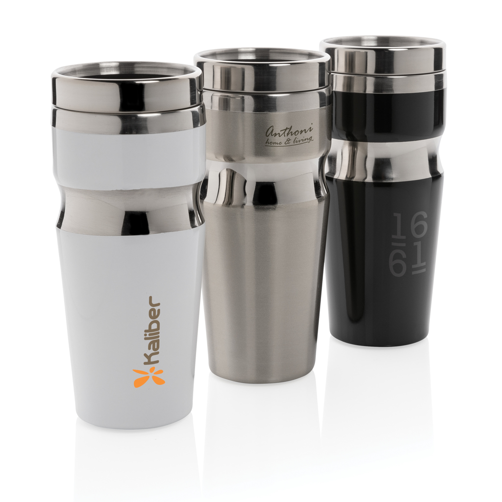XD Design Contour Becher 350 ml Edelstahl mit PP-Deckel (bedruckbar)