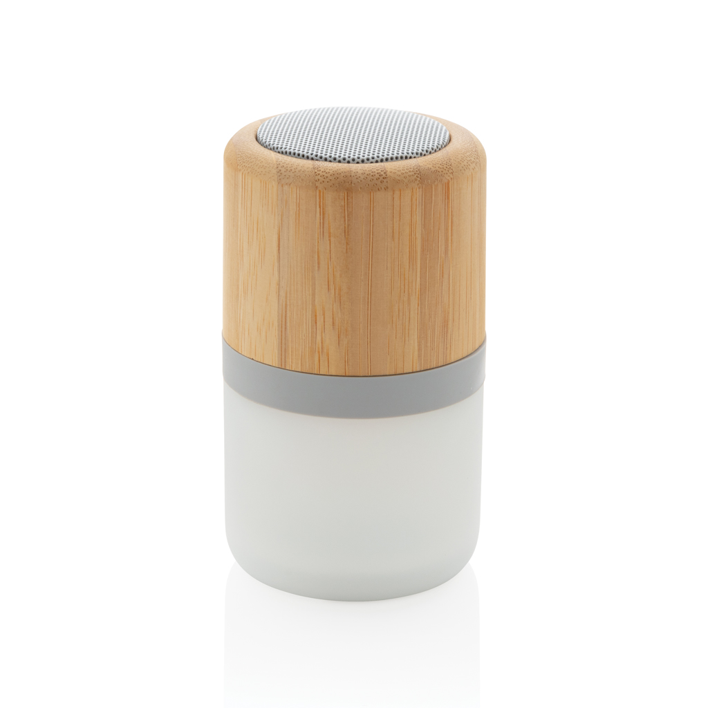 XD Collection Bambus-Lautsprecher mit Mood-Light, 3W Bluetooth 5.0 — bedruckbar
