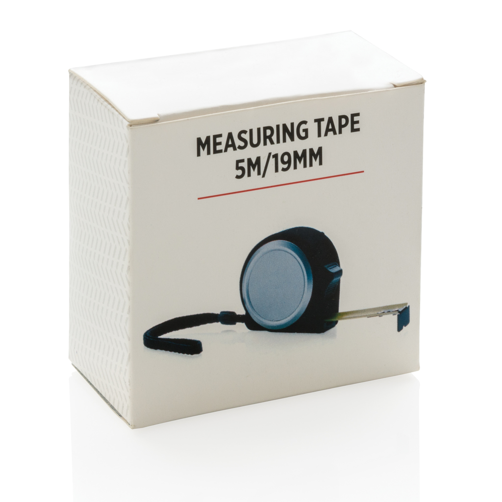 Maßband 5 m / 19 mm mit Gürtelclip (XD Collection P113.26) - Logo bedruckbar