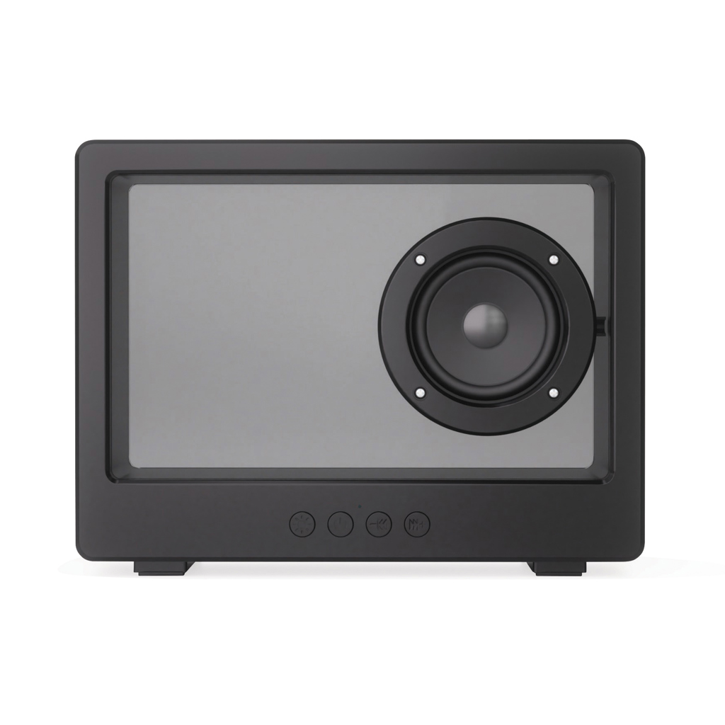 XD Collection Soundclear transparenter 5W Wireless Lautsprecher mit RGB-Licht, mit Logo