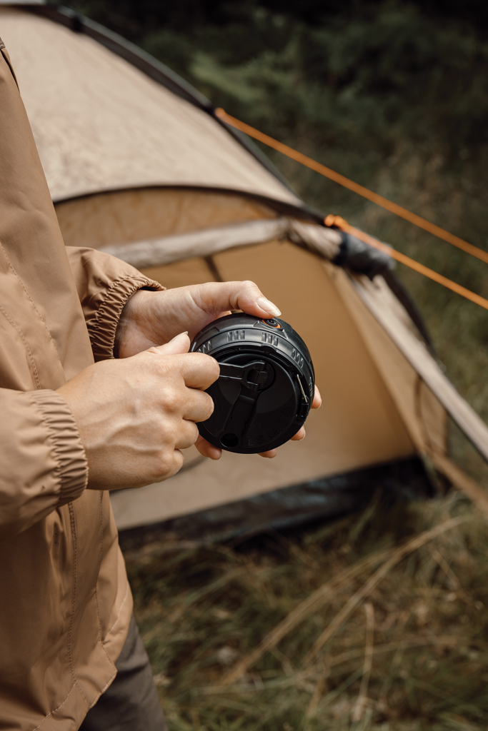 Nordic Drift Everest Campinglaterne mit Handkurbel und Logodruck Nordic Drift Everest Campinglaterne mit Handkurbel und Logodruck