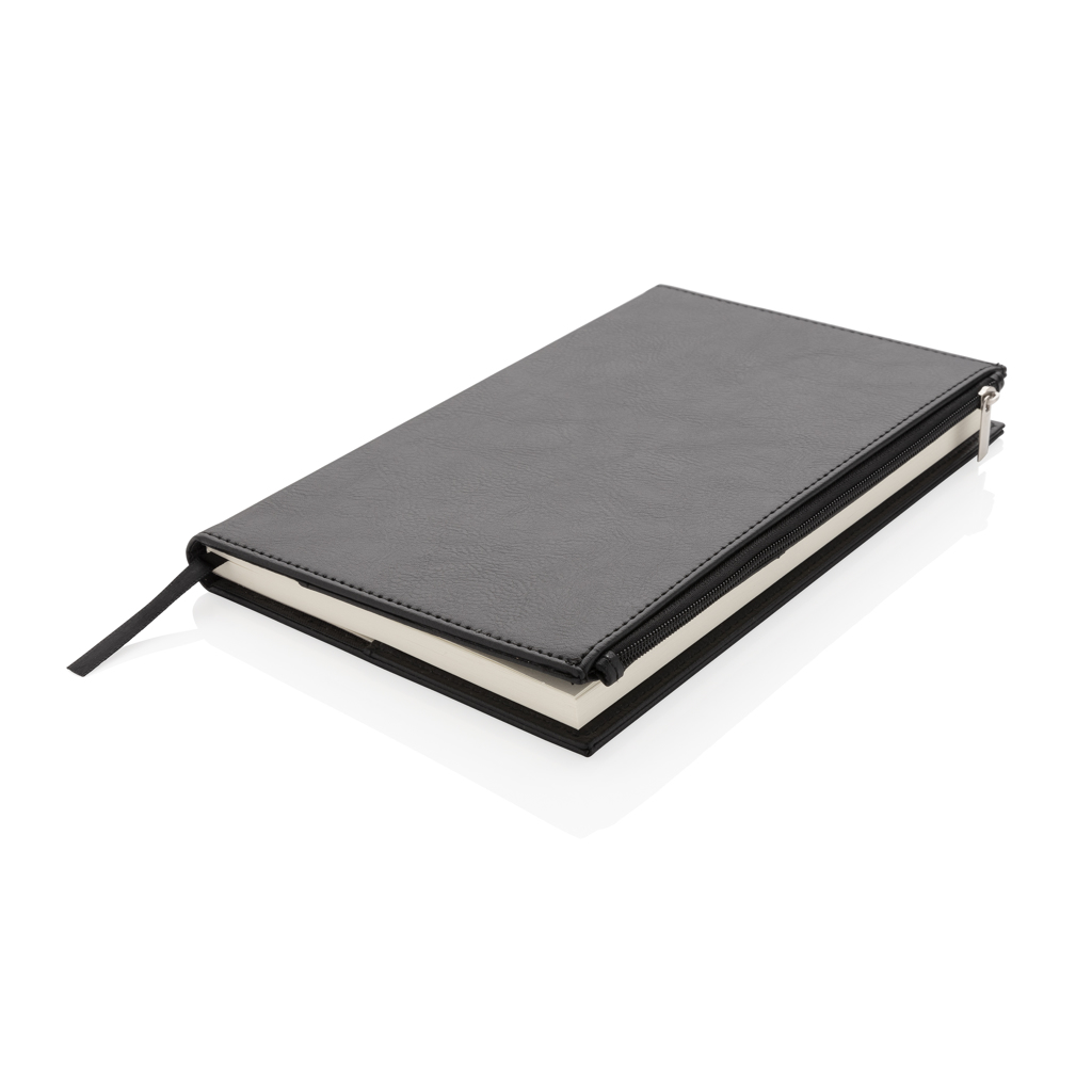 Swiss Peak A5 Notizbuch mit Zipper-Tasche, bedruckbar mit Logo