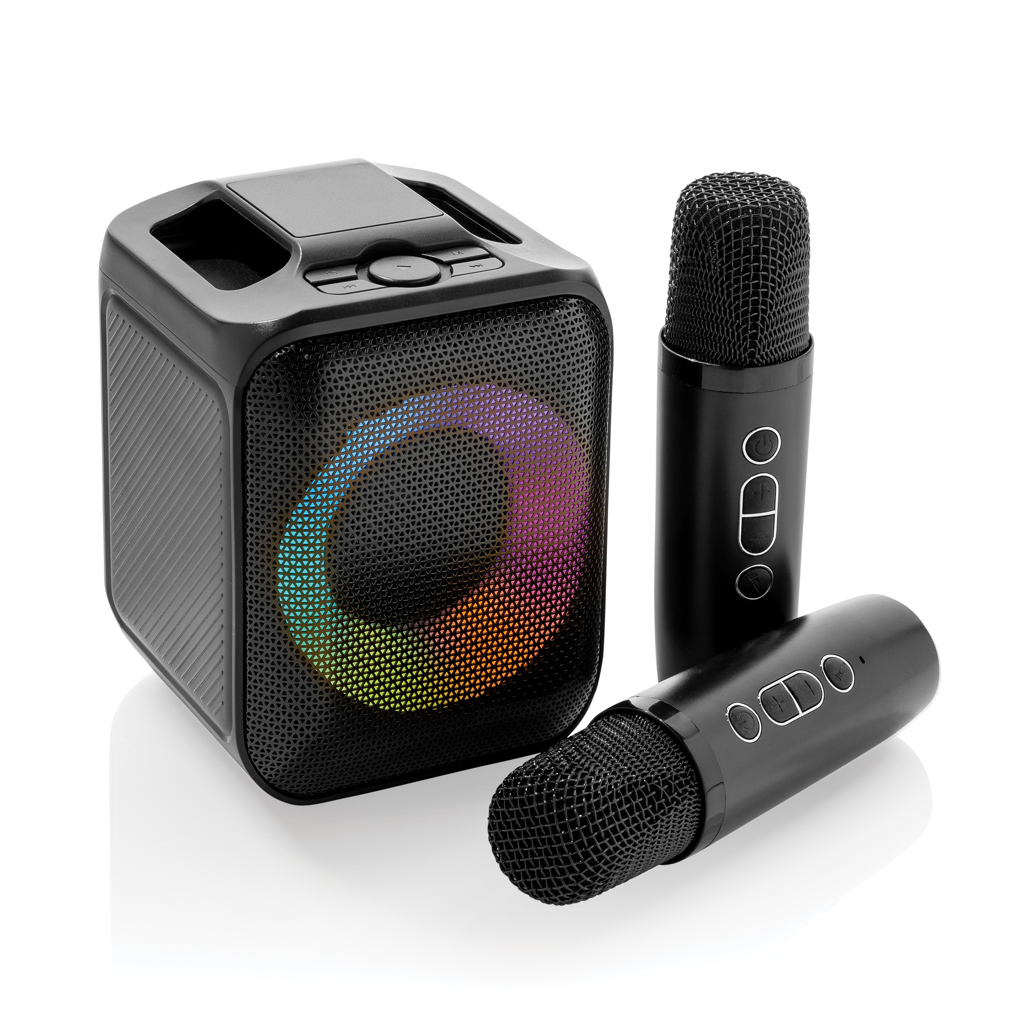 XD Collection Singvibe Karaoke-Set mit Doppelmikrofon aus RCS-recyceltem ABS