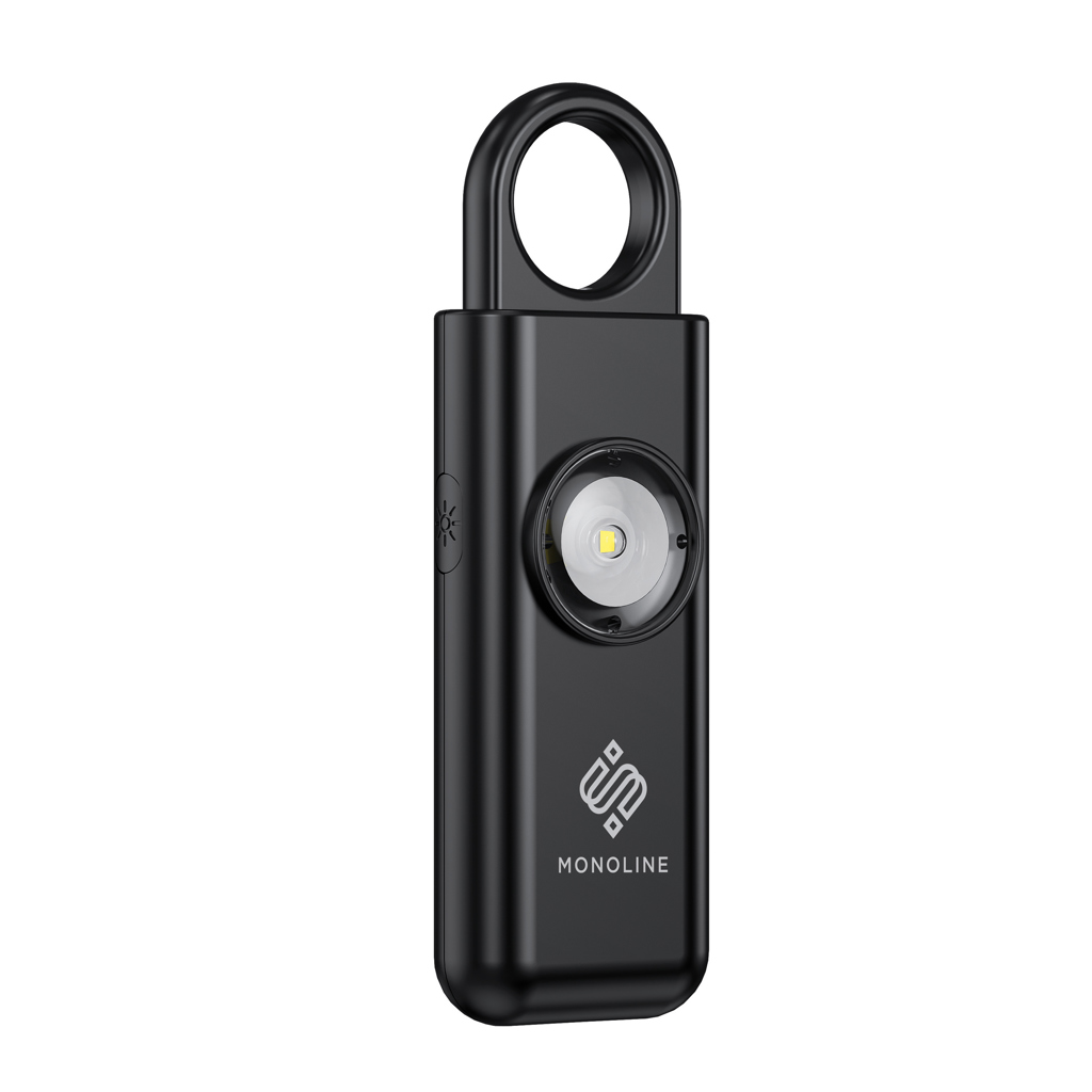 XD Collection Safio Personenalarm mit SOS-Funktion und 150 dB, wiederaufladbar, mit Logo bedruckbar