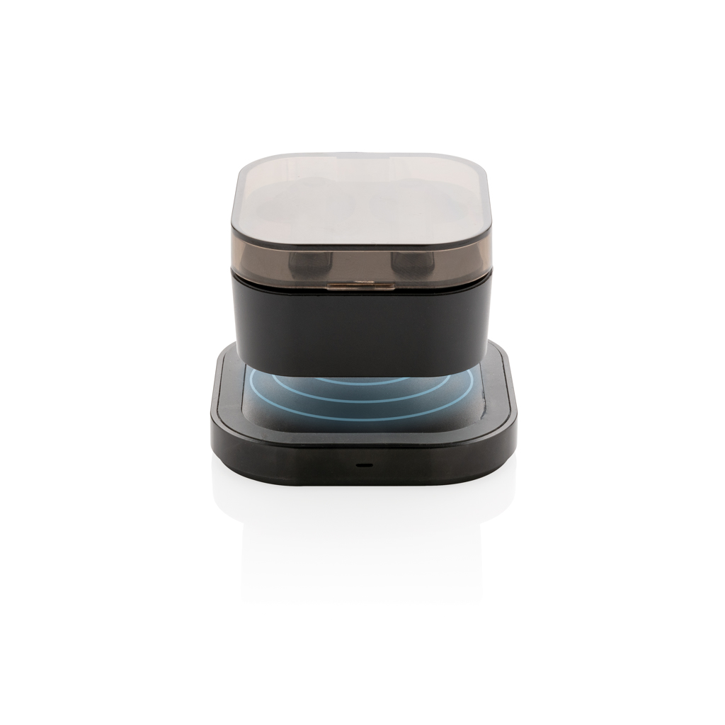 XD Collection TrueWireless Ohrhörer mit kabelloser QI-Ladebox – bedruckbar