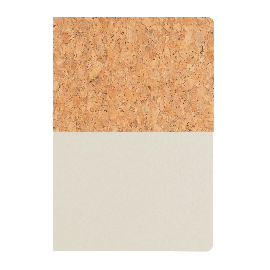 XD Collection A5 Notizbuch mit Kork- & Kraftpapier-Einband, 160 Seiten, bedruckbar