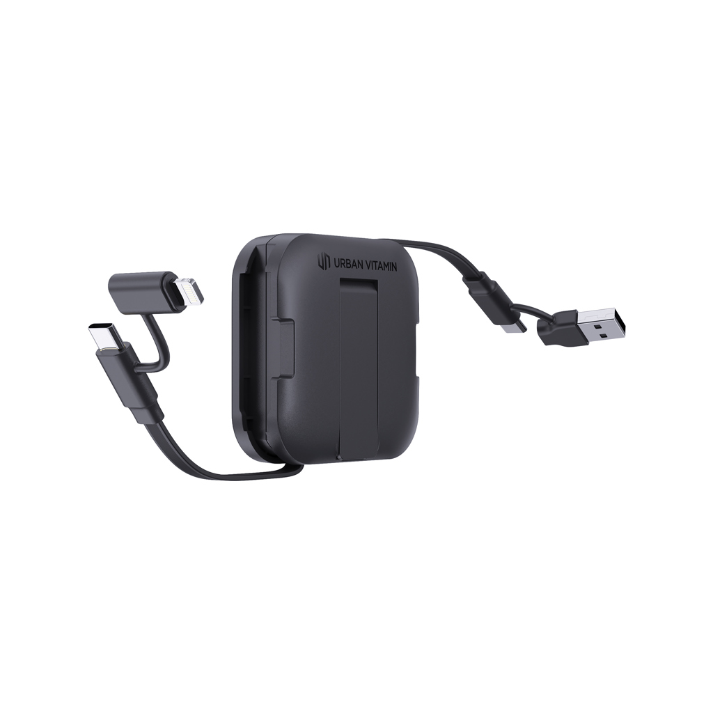 RCS-zertifizierter 100W USB-C Ladehalter, recycelt schwarz RCS-zertifizierter 100W USB-C Ladehalter, recycelt schwarz
