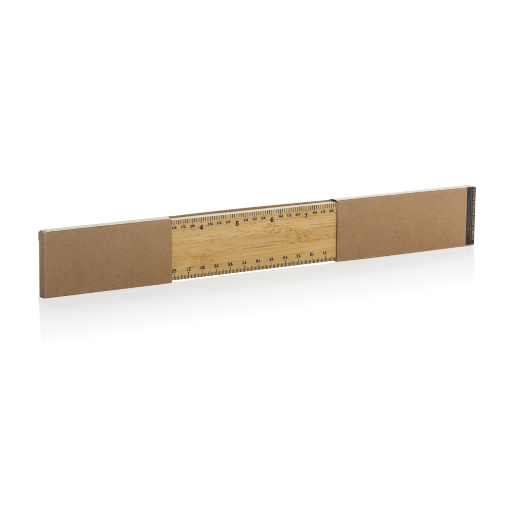 Timberson Bambuslineal 30 cm aus FSC®-Bambus, doppelseitig — XD Collection