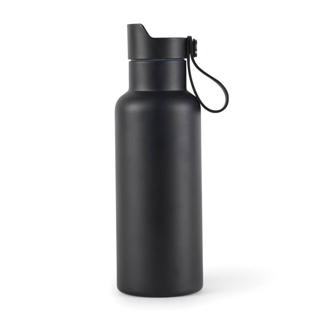 Edelstahl Vakuum-Thermosflasche 500 ml One-Touch schwarz