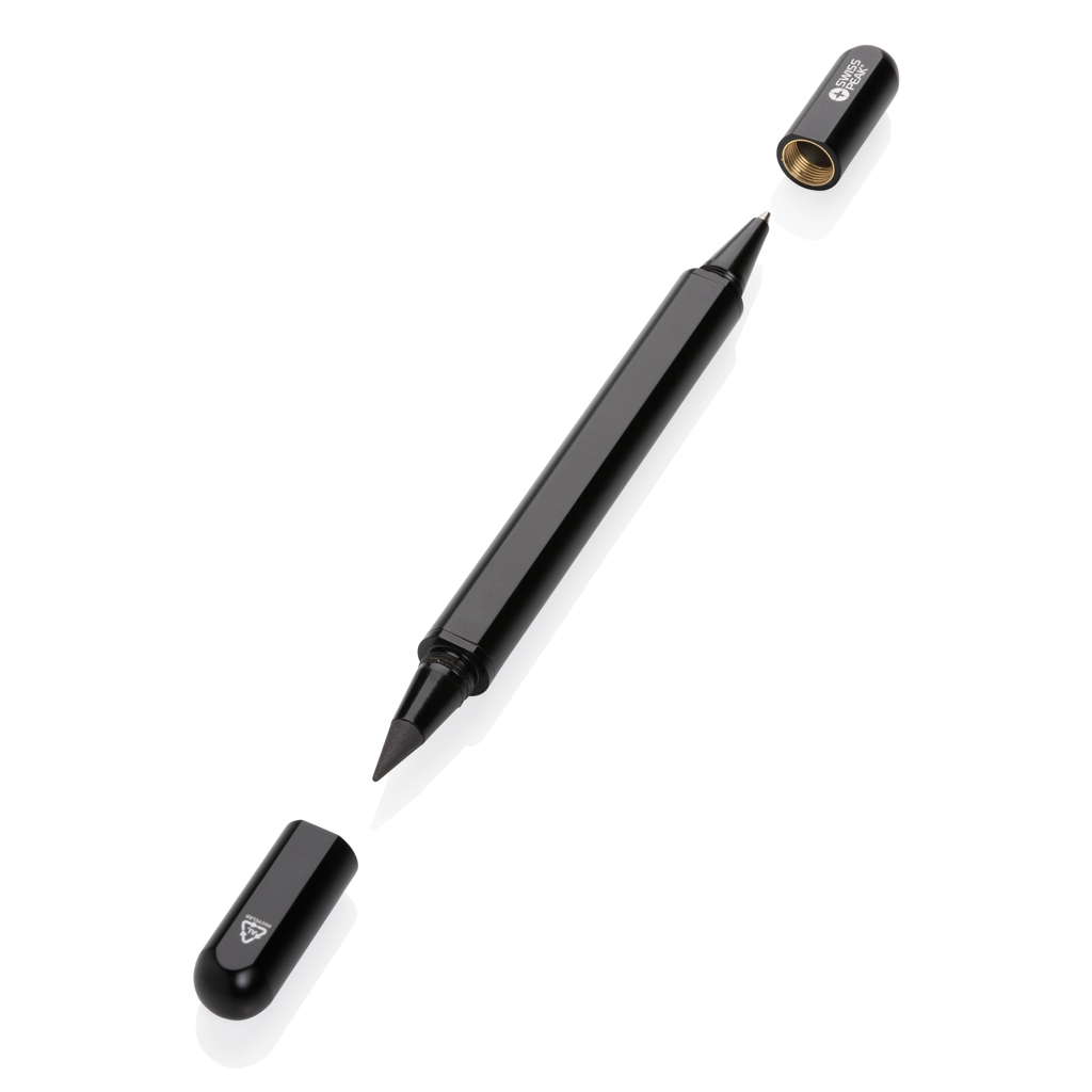 Swiss Peak Dual-Tip-Pen aus recyceltem Aluminium – Edles Eventgeschenk mit Logo Swiss Peak Dual-Tip-Pen aus recyceltem Aluminium – Edles Eventgeschenk mit Logo