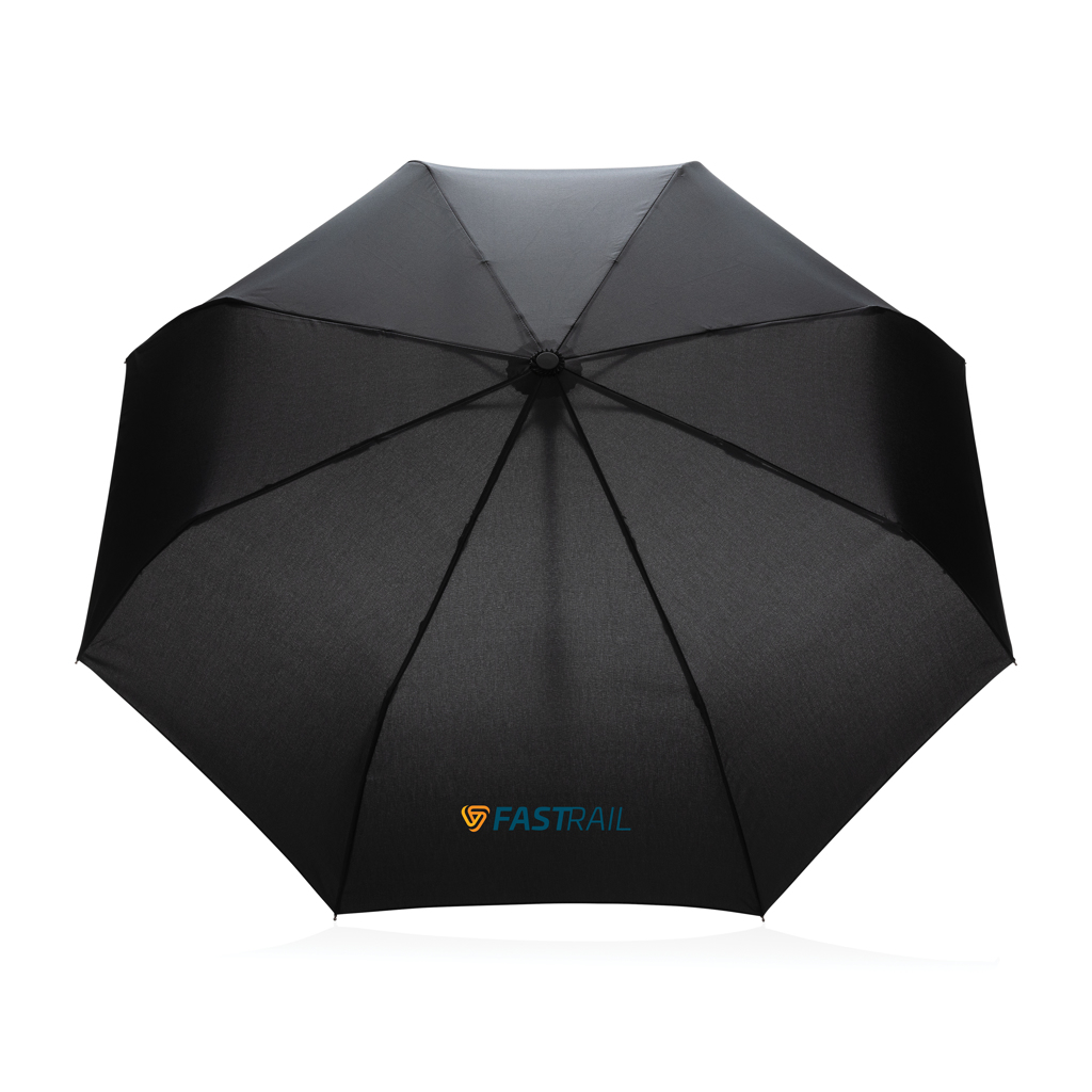 Impact AWARE RPET Taschenschirm mit Bambusgriff, Auto-Open/Close