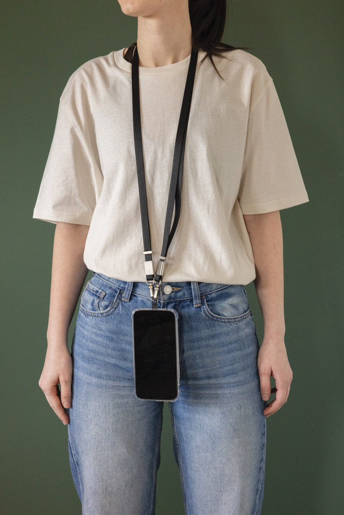 Nivo Crossbody-Handyband aus RCS-recyceltem PET, bedruckbar