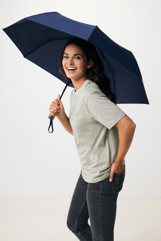 Kaycey 21" Auto-Open Mini-Regenschirm aus AWARE™ rPET — bedruckbar Kaycey 21" Auto-Open Mini-Regenschirm aus AWARE™ rPET — bedruckbar