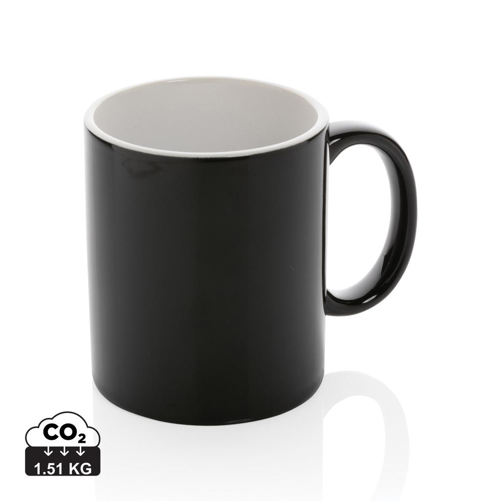 Keramikbecher 350 ml – EN12875-1 spülmaschinenfest, schwarz
