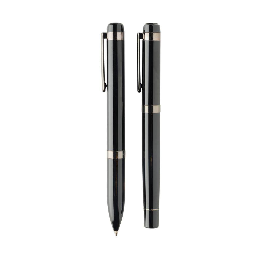 Swiss Peak OSLO Schreibset – Kugelschreiber und Rollerball aus recyceltem Edelstahl, mit Logo gravierbar Swiss Peak OSLO Schreibset – Kugelschreiber und Rollerball aus recyceltem Edelstahl, mit Logo gravierbar