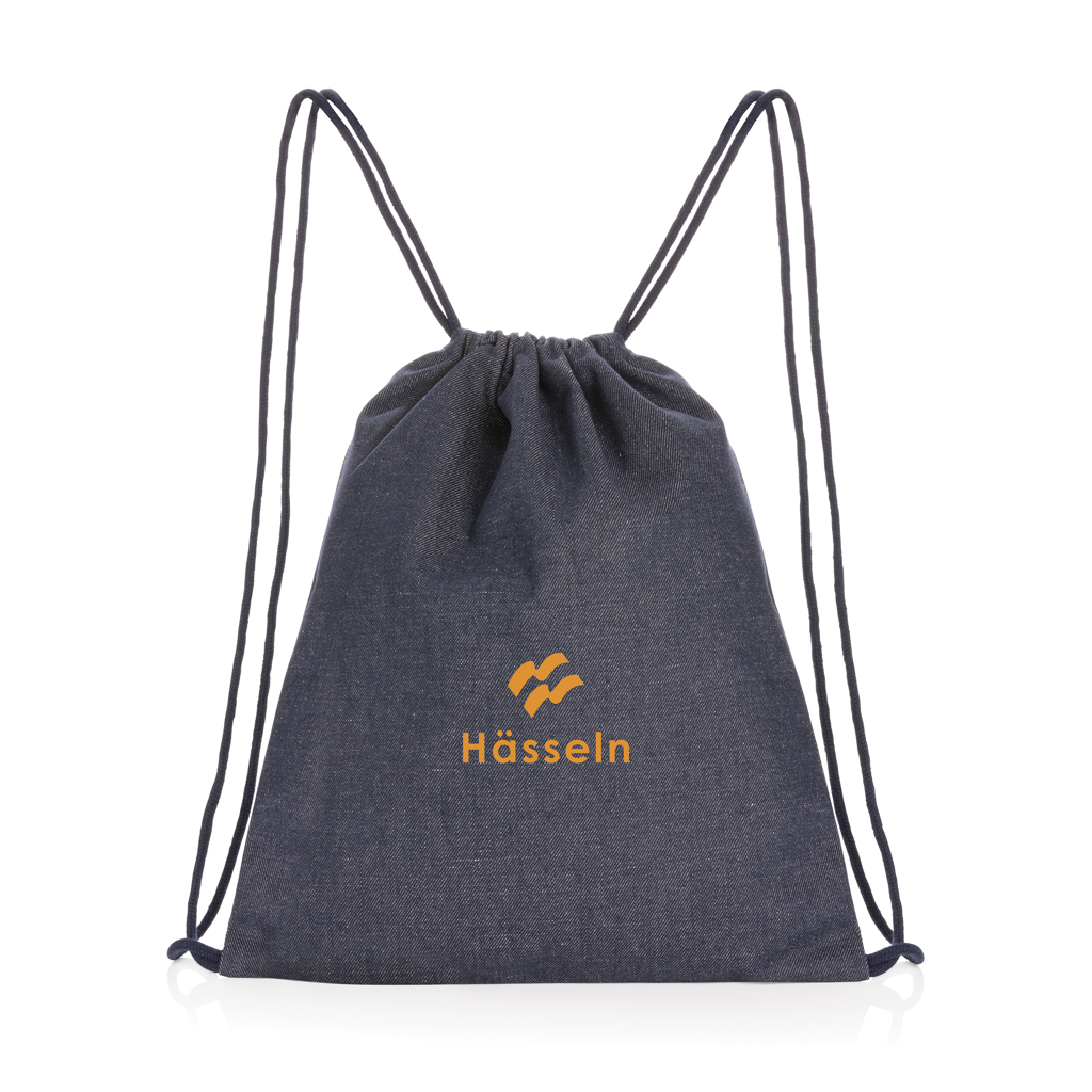 Impact AWARE Denim Rucksack mit Kordelzug Perfektes Event-Geschenk mit Logo Impact AWARE Denim Rucksack mit Kordelzug Perfektes Event-Geschenk mit Logo