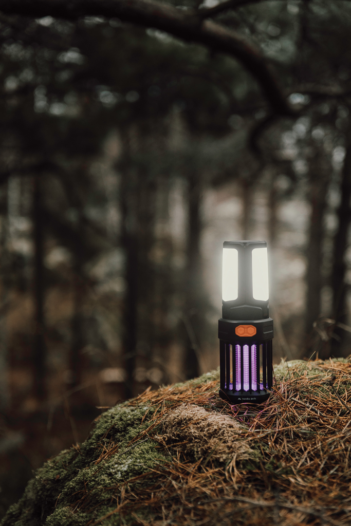 Nordic Drift Titan Campinglampe mit Mückenschutz, USB-C-Akku, bedruckbar