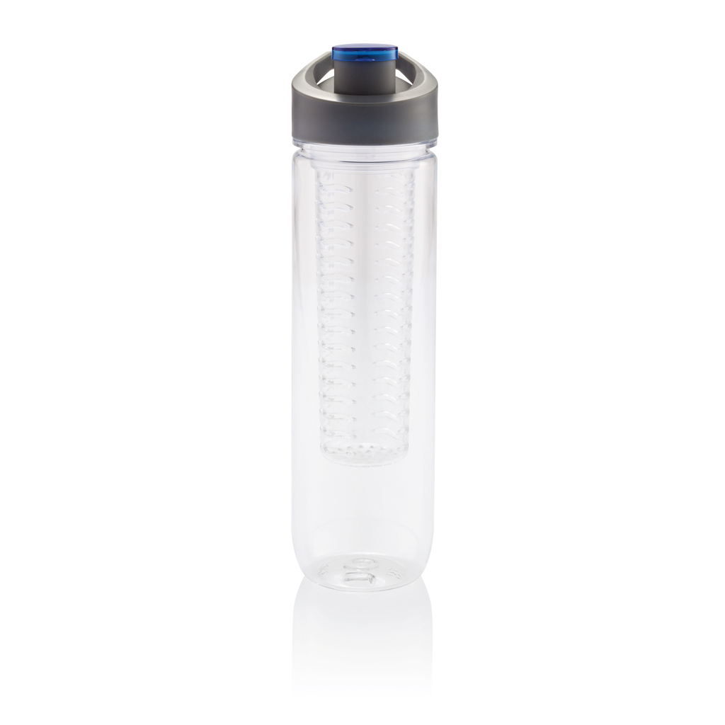 Tritan Wasserflasche 800ml mit Aromafach – blau