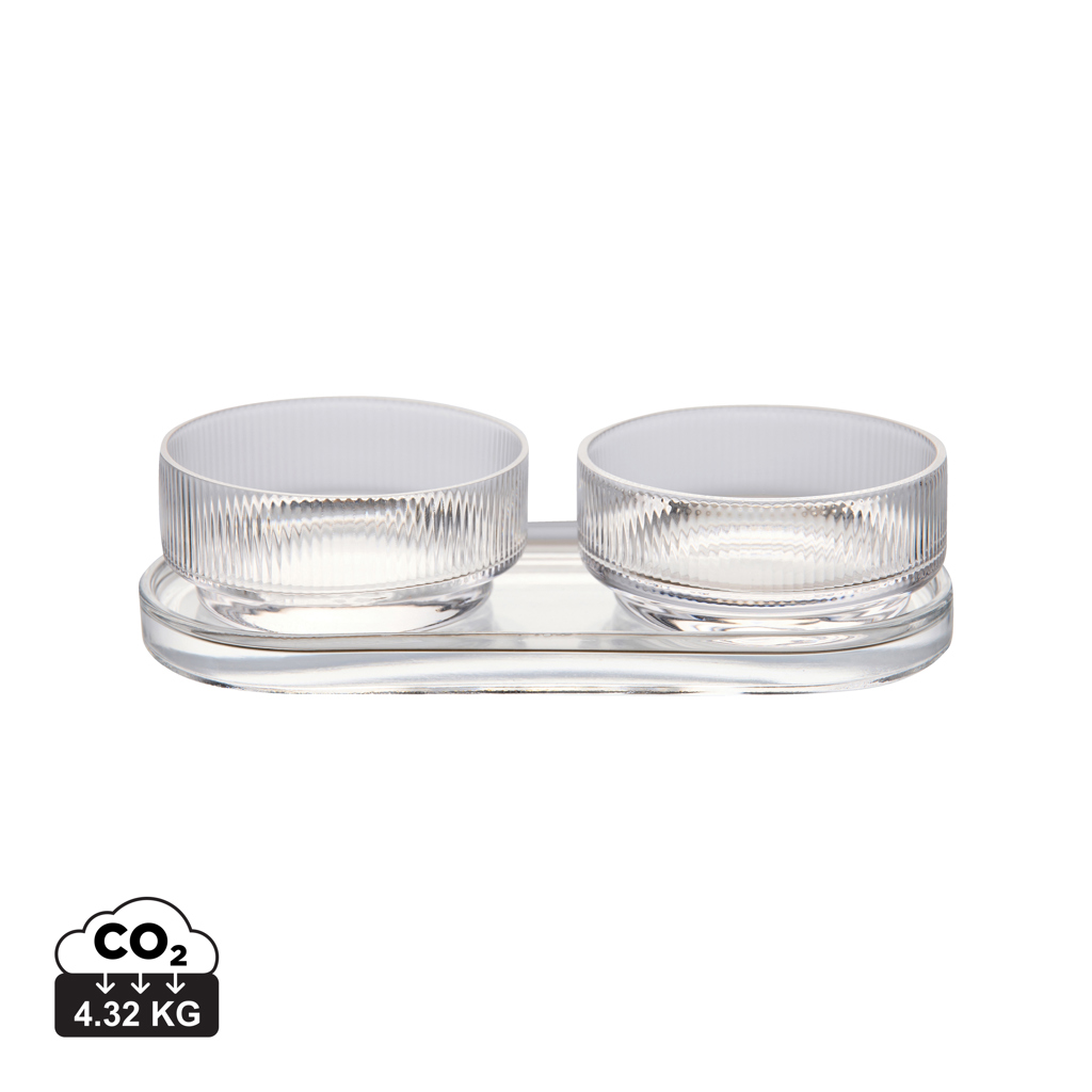 Glas-Tapas Servierset für Catering & Events – transparent