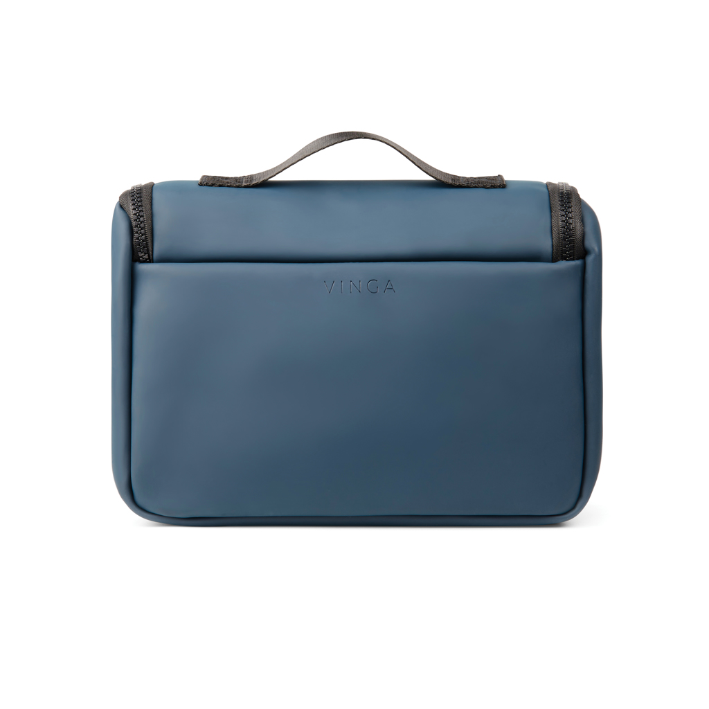 VINGA Baltimore Reise-Kosmetiktasche aus Nubuk-PU mit Logo-Veredelung