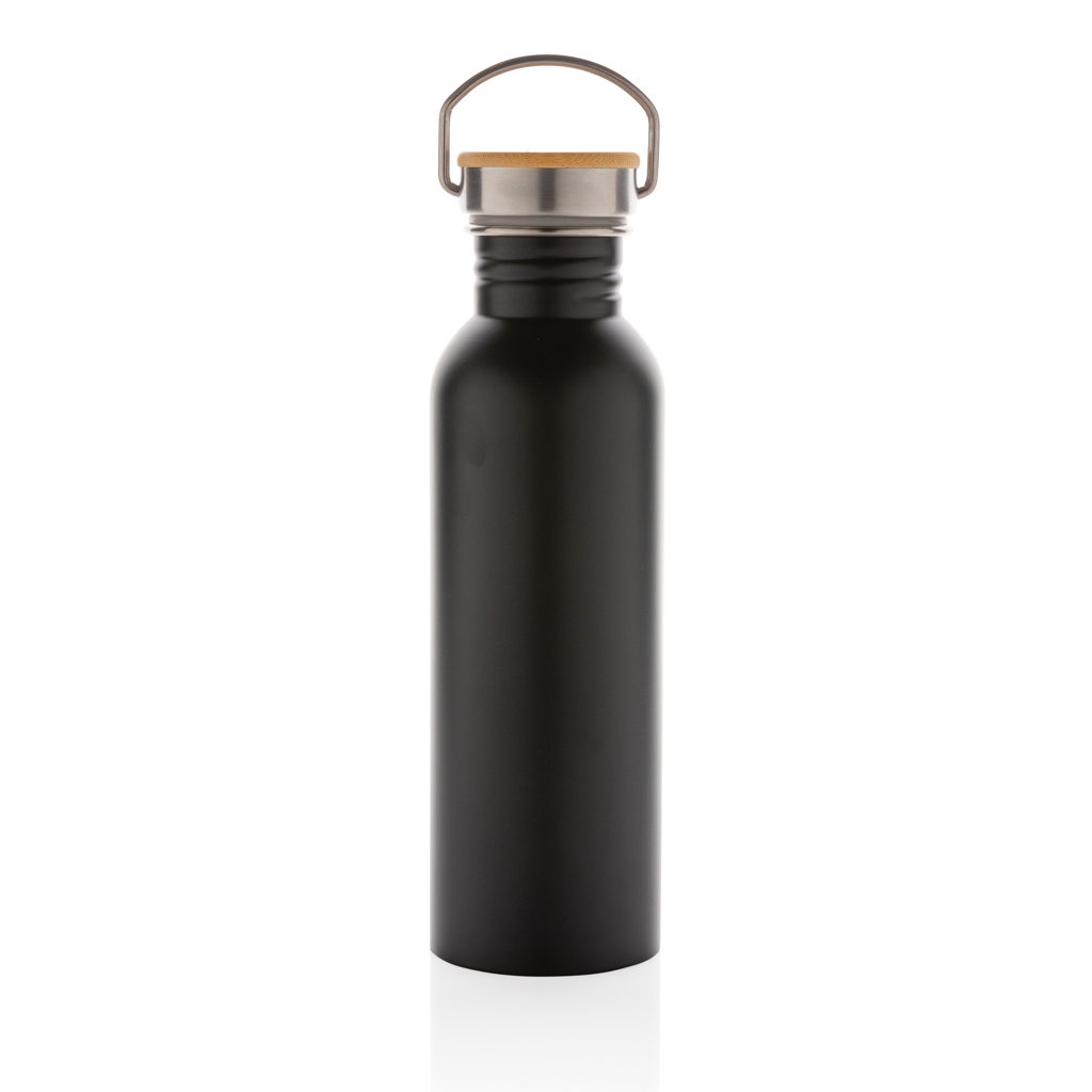 XD Collection Edelstahlflasche mit Bambusdeckel, 710 ml — bedruckbar XD Collection Edelstahlflasche mit Bambusdeckel, 710 ml — bedruckbar