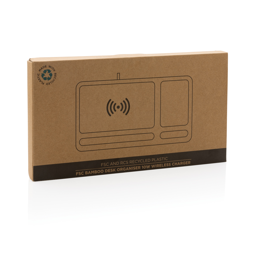 XD Collection Bambus Desk Organizer mit 10W Wireless Charger – FSC-Bambus, individuell gravierbar XD Collection Bambus Desk Organizer mit 10W Wireless Charger – FSC-Bambus, individuell gravierbar