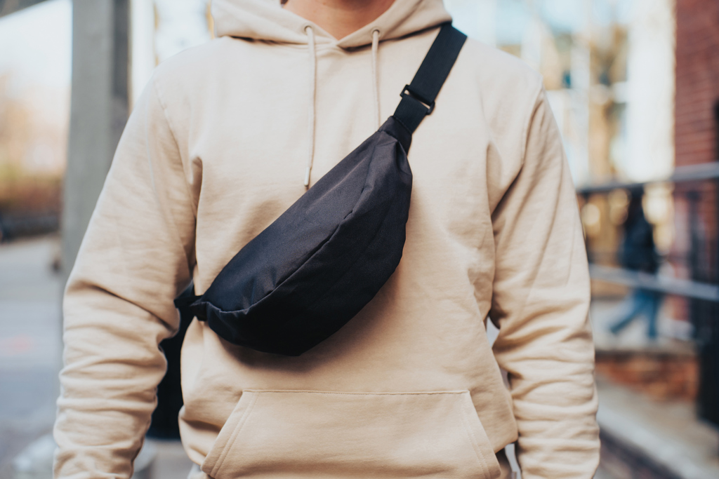 XD Collection Crescent AWARE RPET Sling-Tasche, recyceltes Polyester, bedruckbar
