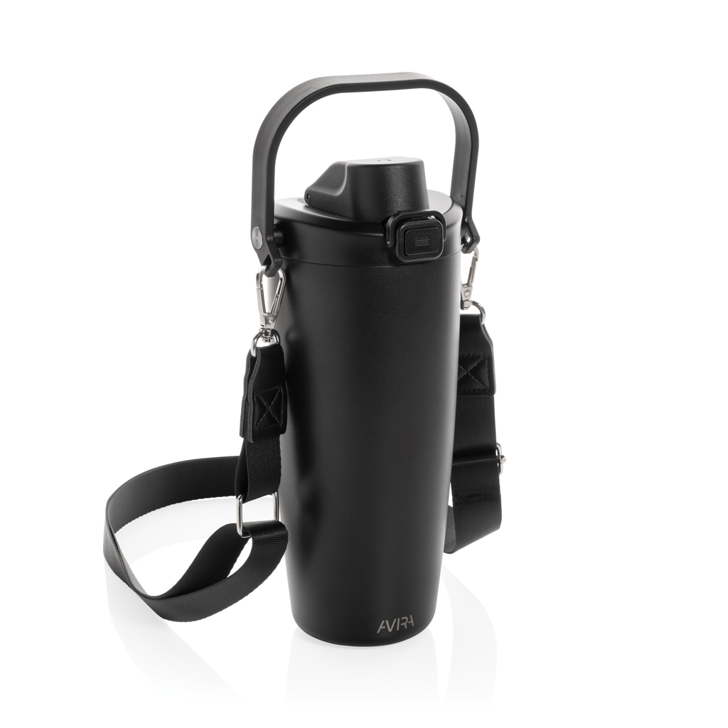 Avira Ayala Crossbody Duosip Becher 600 ml aus RCS-recyceltem Edelstahl mit Logo bedrucken