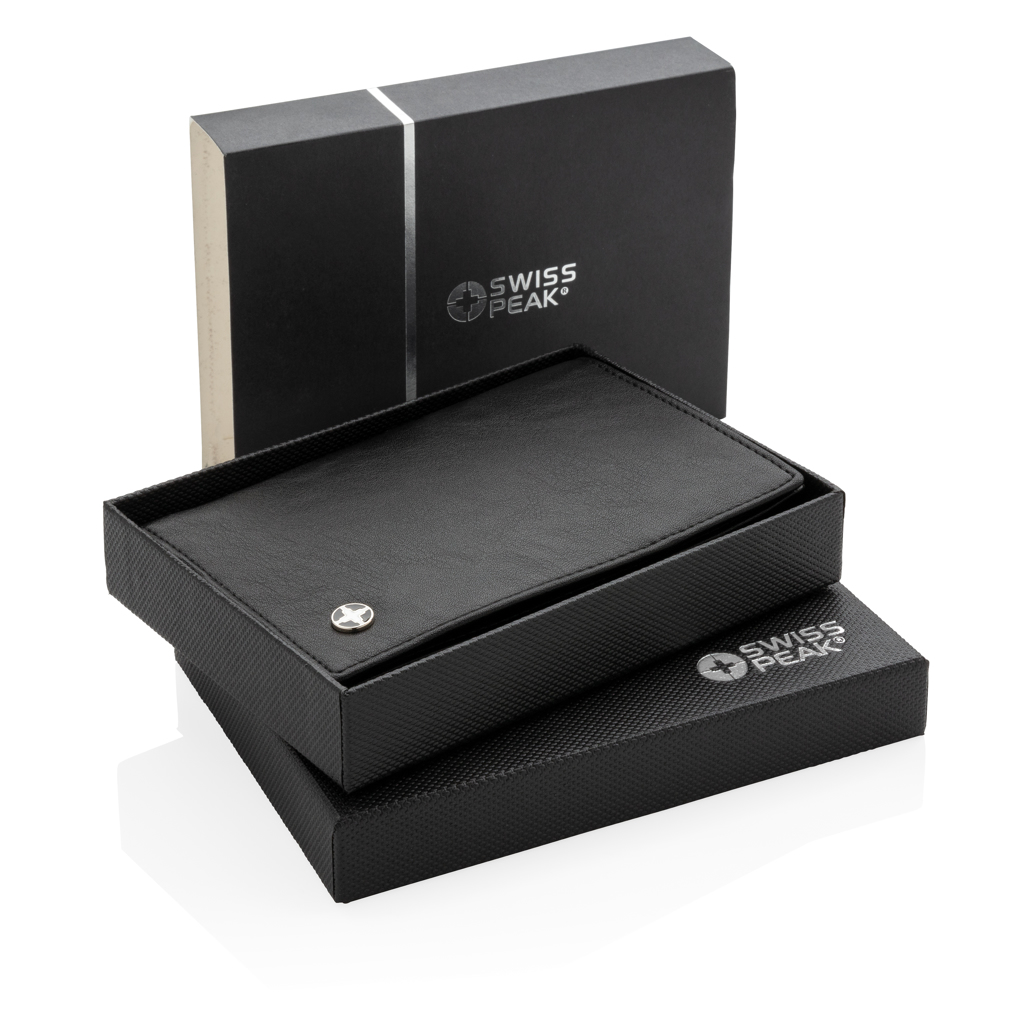 Swiss Peak RFID Ausweismappe aus PU mit Anti-Skimming-Schutz Swiss Peak RFID Ausweismappe aus PU mit Anti-Skimming-Schutz
