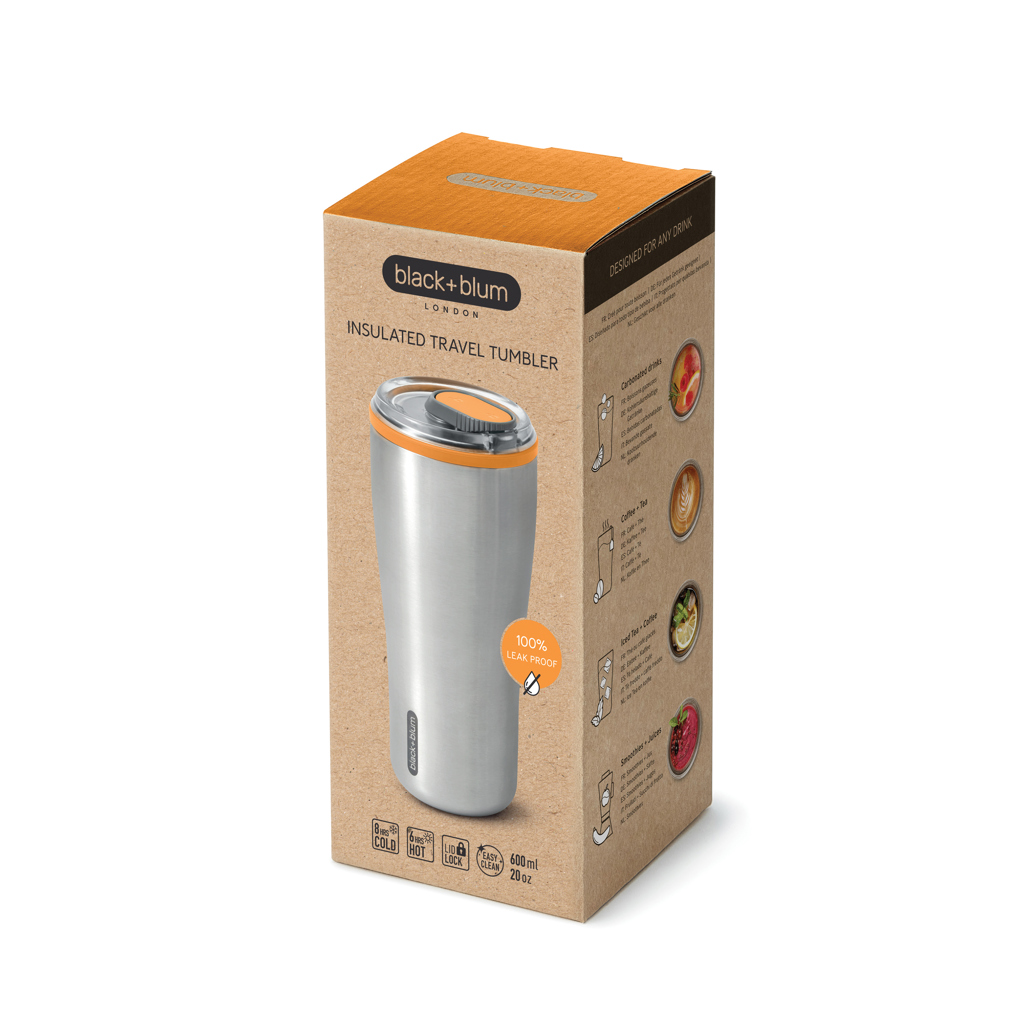 Black+Blum Reisebecher 600 ml, doppelwandig isoliert mit Logo-Gravur Black+Blum Reisebecher 600 ml, doppelwandig isoliert mit Logo-Gravur
