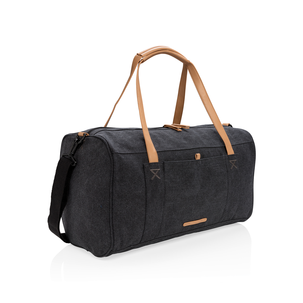PVC-freie Canvas-Reisetasche Business - schwarz
