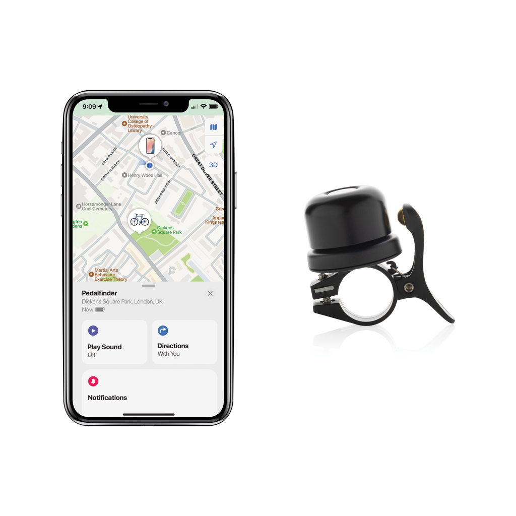 XD Collection Pedalfinder Fahrradklingel mit Apple FindMy-Ortung
