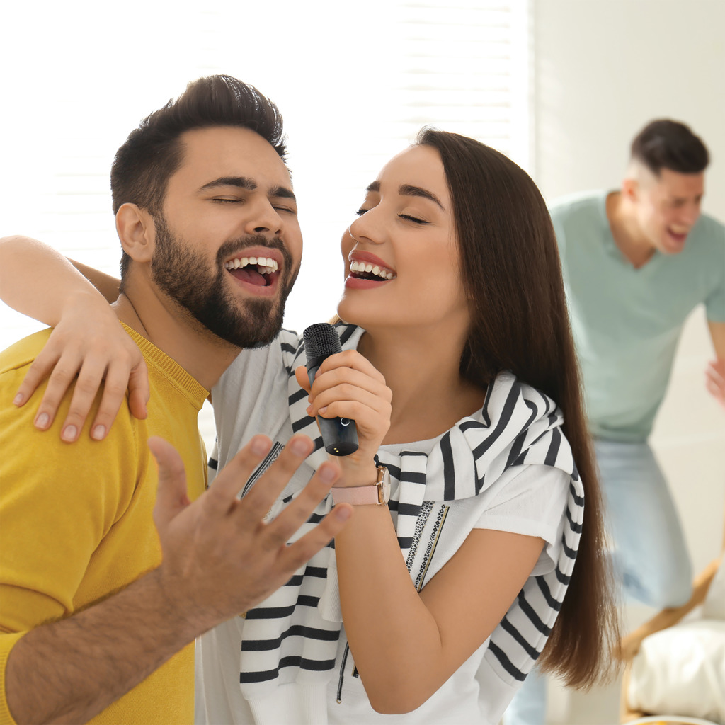XD Collection Singvibe Karaoke-Set mit Doppelmikrofon aus RCS-recyceltem ABS