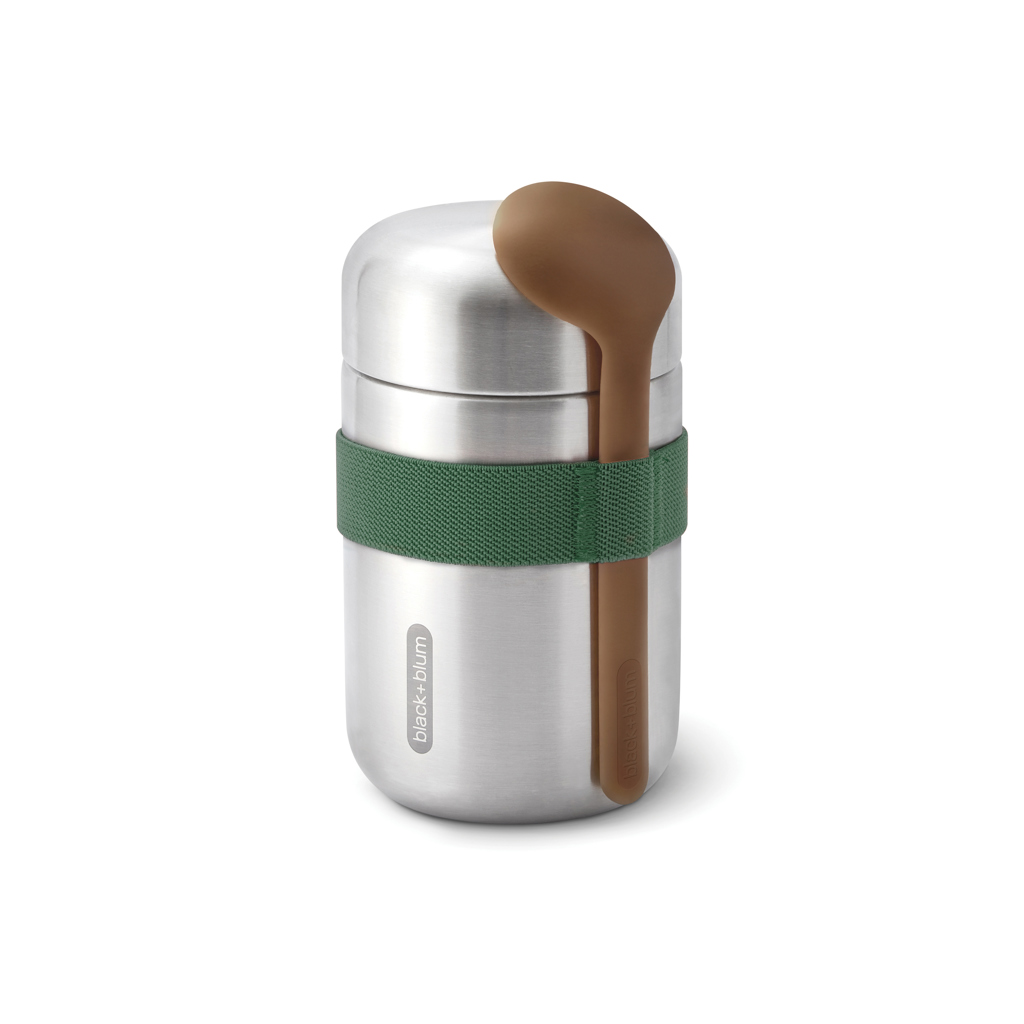 Black+Blum Food Flask 400 ml — vakuumisolierte Edelstahl-Thermobox mit Schöpflöffel Black+Blum Food Flask 400 ml — vakuumisolierte Edelstahl-Thermobox mit Schöpflöffel