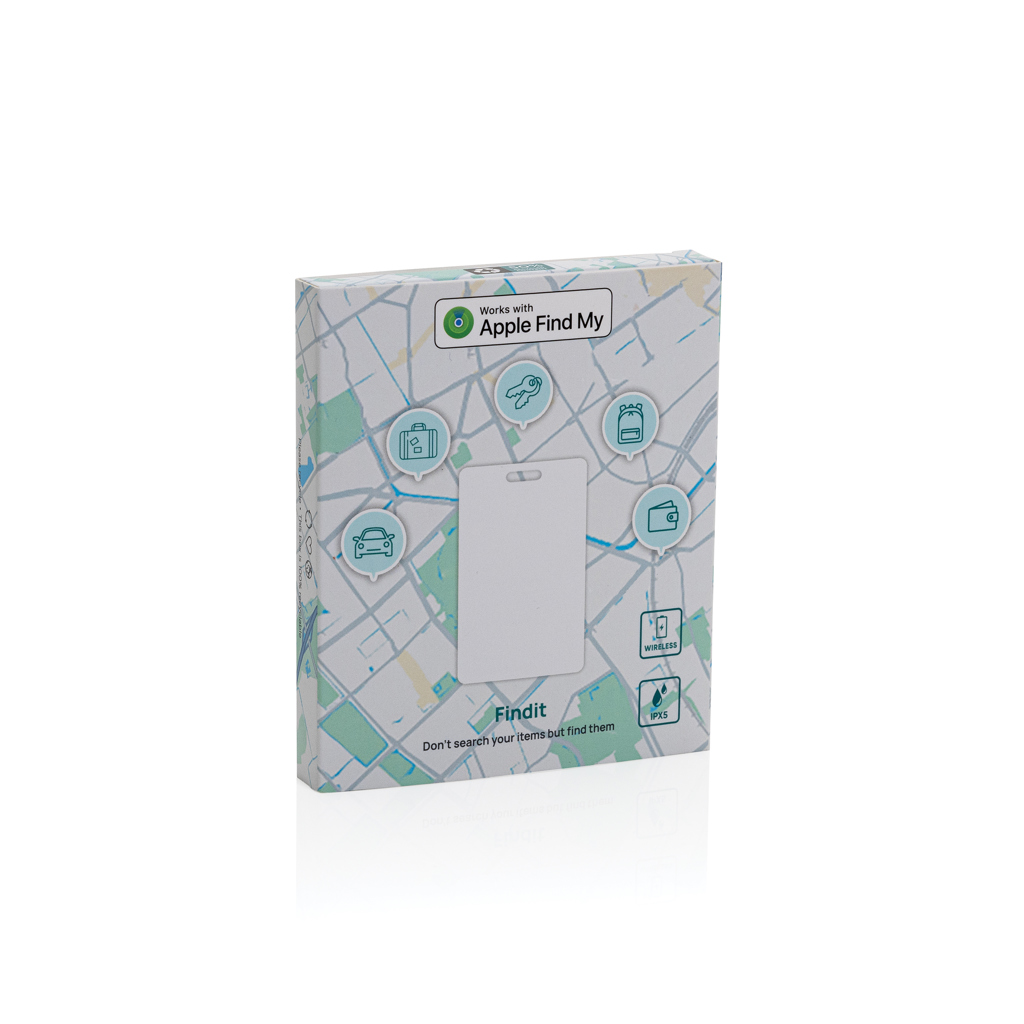 Findit RCS rABS Tracker-Karte, Apple FindMy-kompatibel, mit Logodruck