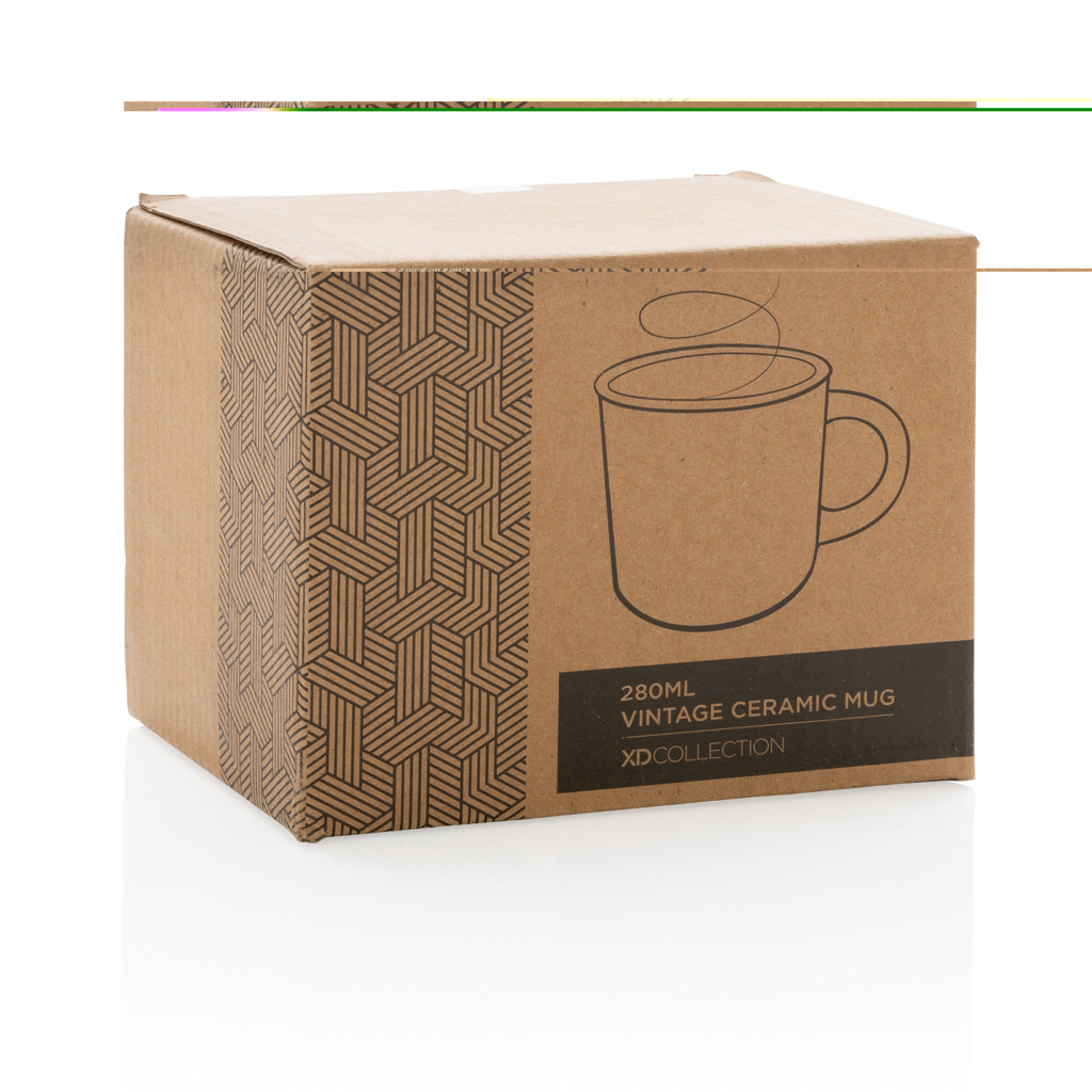 Vintage Keramiktasse 280 ml mit Logo (XD Collection)