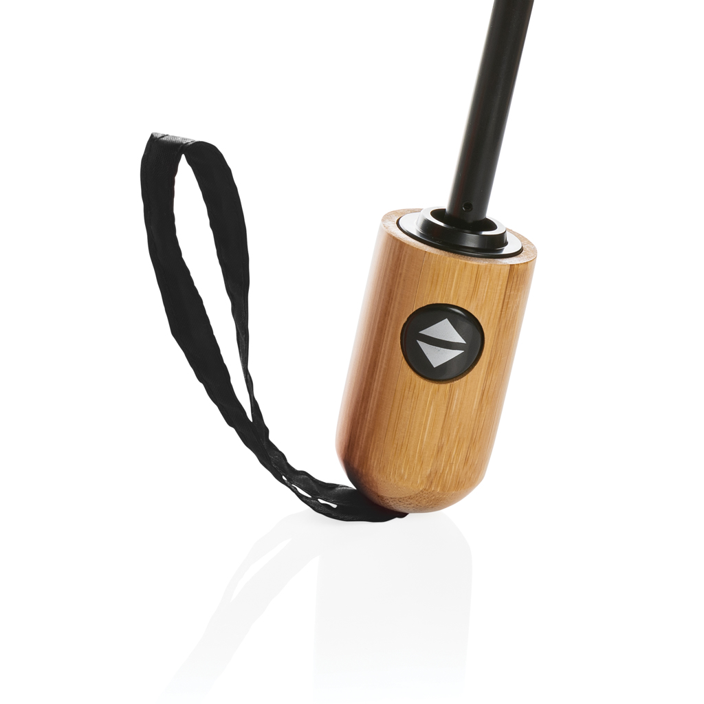 Impact AWARE RPET Taschenschirm mit Bambusgriff, Auto-Open/Close