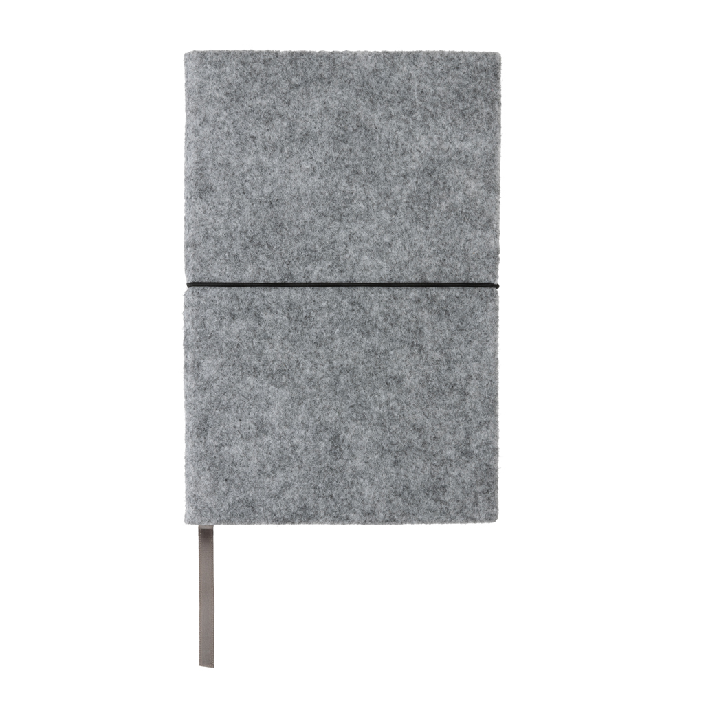 XD Collection A5-Softcover-Notizbuch aus GRS-zertifiziertem Recycling-Filz, bedruckbar XD Collection A5-Softcover-Notizbuch aus GRS-zertifiziertem Recycling-Filz, bedruckbar