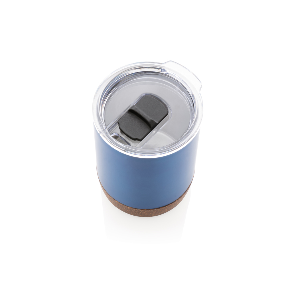 XD Collection Vakuum-Kaffeetasse RCS rSteel & Kork 180 ml mit Logo