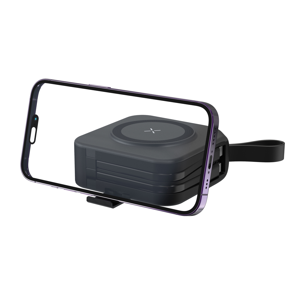 Urban Vitamin Saratoga 5-in-1 Powerbank 10.000 mAh mit Reise-Adaptern – bedruckbar