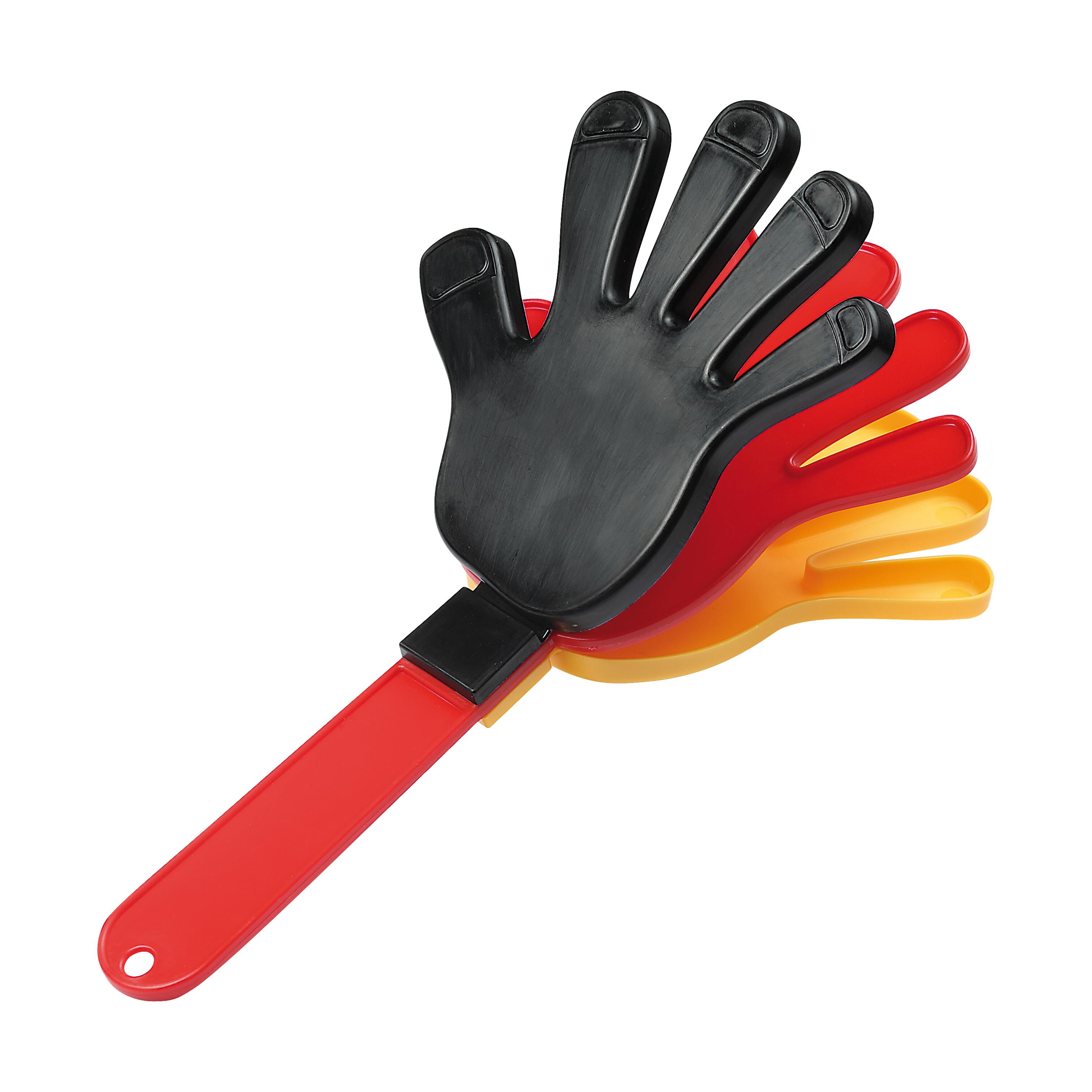 Klapper "Hand", Deutschland – Deutschland-Farben Klapper "Hand", Deutschland – Deutschland-Farben